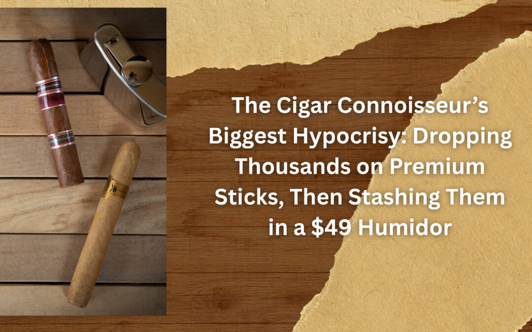 The Cigar Connoisseur’s Biggest Hypocrisy: Dropping Thousands on Premium Sticks, Then Stashing Them in a $49 Humidor