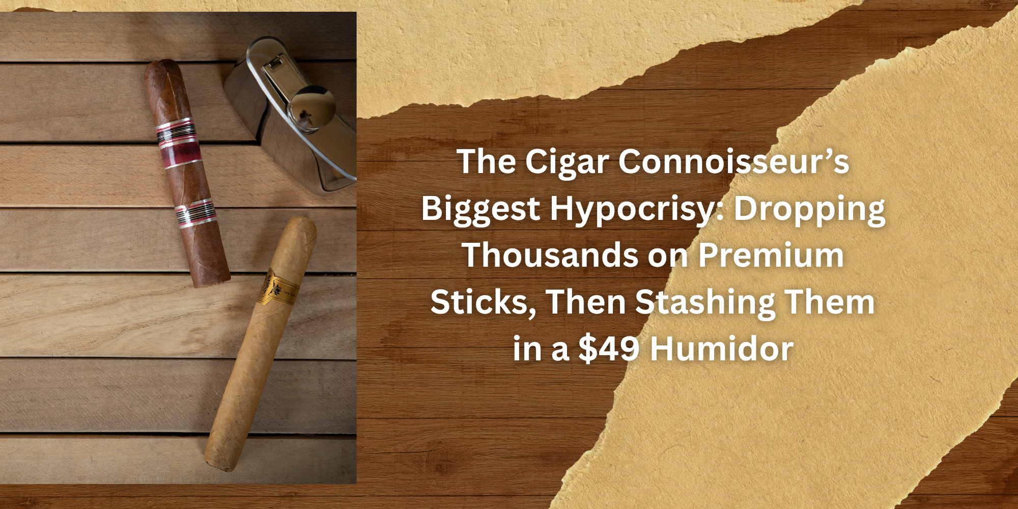 The Cigar Connoisseur’s Biggest Hypocrisy: Dropping Thousands on Premium Sticks, Then Stashing Them in a $49 Humidor