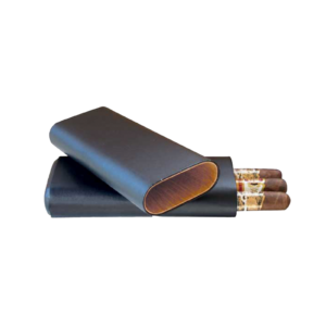 Telescoping Cedar Lined Three Finger Case in Black