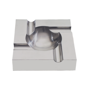 Square Contemporary Cigar Ashtray in Aluminum