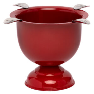 Stinky Tall 4 Stirrup Ashtray in Fire Engine Red