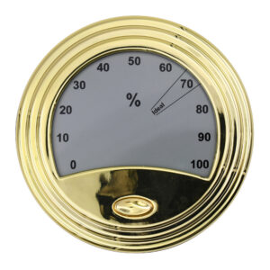 Don Salvatore Round Digital Hygrometer in Gold