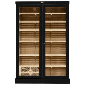 Humidor Supreme Commercial 4000 Cigar Capacity Cabinet with Lights in Black