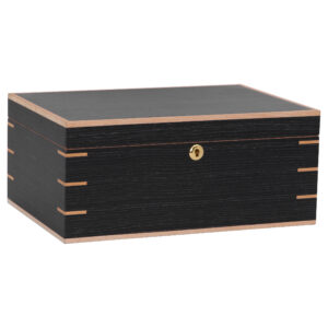 Humidor Supreme Messenia Humidor in Gray Oak 45-75 Cigar Capacity w/ 3 - Xikar-Boveda 84% Seasoning Packs
