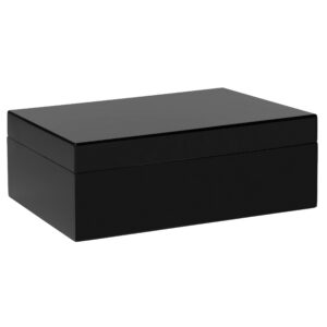 Humidor Supreme Porto Black Humidor 40-70 Cigar Capacity w/ 3 - Xikar-Boveda 84% Seasoning Packs