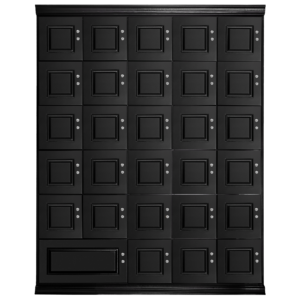 Humidor Supreme Large Cigar Locker w/ 29 Sectionals in Black