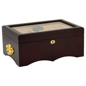 Humidor Supreme El Rey Glasstop Humidor 150 Cigar Capacityw/ 6 - Xikar-Boveda 84% Seasoning Packs