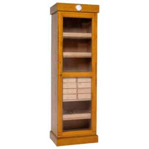 Humidor Supreme Display Humidor Tower 3000 Cigar Capacity in Oak