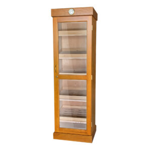Humidor Supreme Display Humidor Tower 3000 Cigar Capacity in Oak