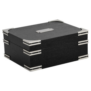 Humidor Supreme Ironside Humidor w/ Metal Accents 25 Cigar Capacity w/ 2 Xikar-Boveda 84% Seasoning Packs
