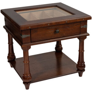 Humidor Supreme Scottsdale Solid Wood End Table Humidor 300 Cigar Capacity