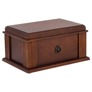 Humidor Supreme Amalfi Walnut Humidor 60-105 Cigar Capacityw/ 4 - Xikar-Boveda 84% Seasoning Packs