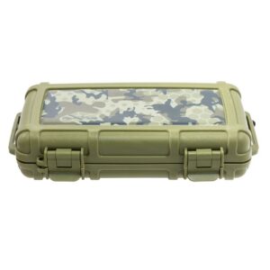 Cigar Caddy 5-Count Forest Green w/ Camo Print Travel Case