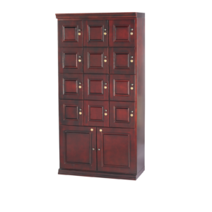 Humidor Supreme Cigar Locker w/ 14 Sectionals in Mahogany