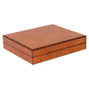 Humidor Supreme 15 Burl Travel Humidor  15 Cigar Capacity w/ 1 -  Xikar-Boveda 84% Seasoning Pack