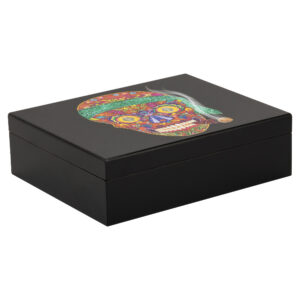 Calavera Skull Line 20 Count Cigar Travel Humidor