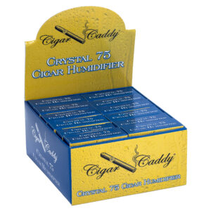 Cigar Caddy Crystal Round Humidifier for up to 75 Cigars