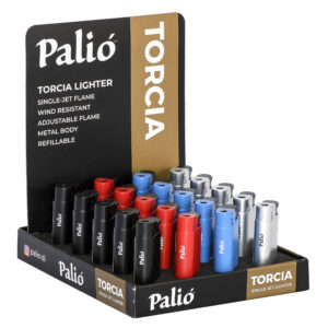 Palió Torcia Single-Jet Lighter 20 Count Assorted Colors