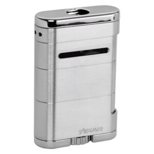 Xikar Allume Triple Tabletop Lighter in Steel Silver